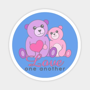 Love One Another Teddy Bears Magnet